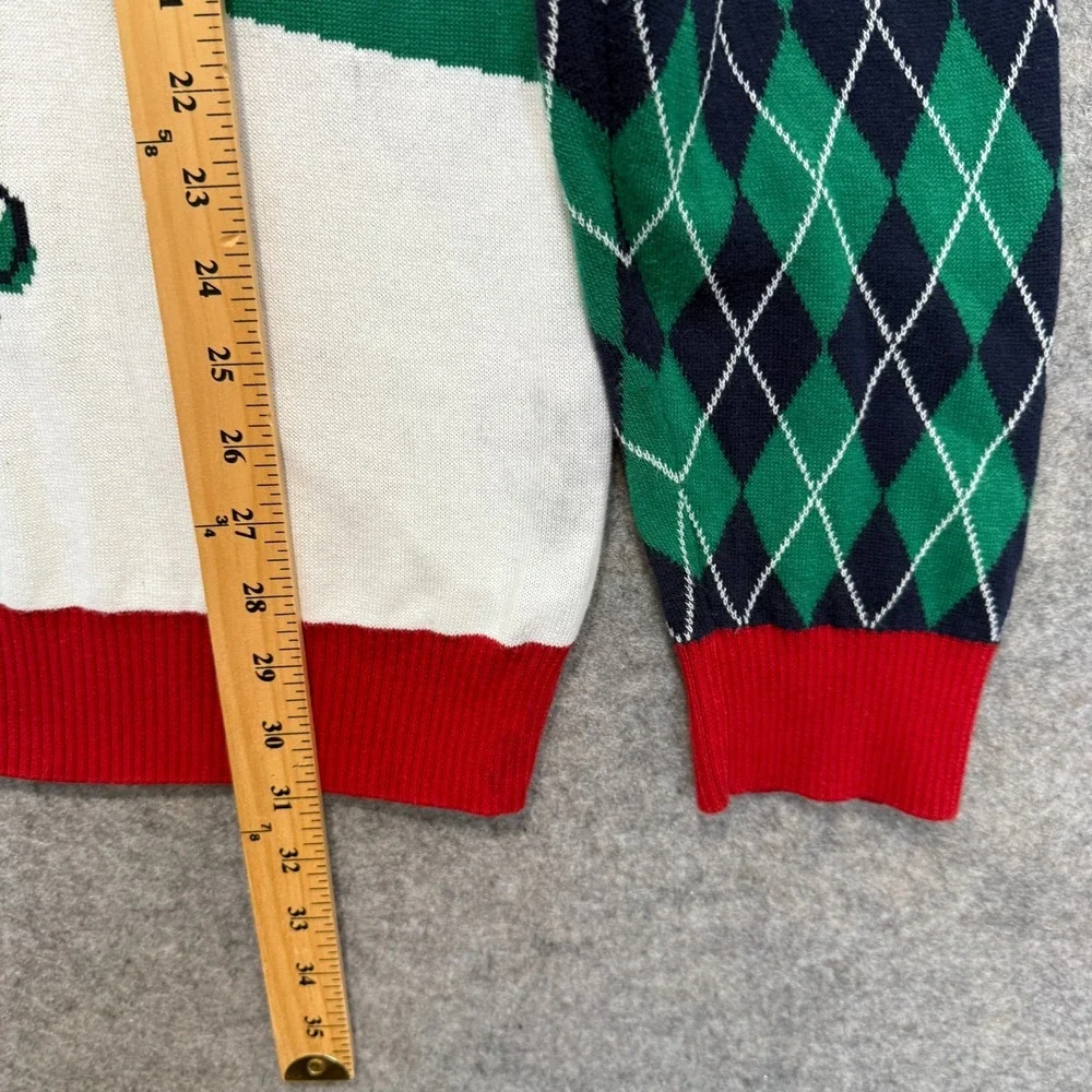 Travis Mathew Santa Golfing Ugly Christmas Sweater Mens 2XL Graphic Limited Rare